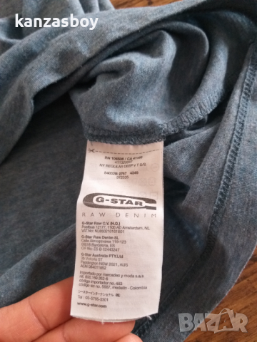 g-star ny regular deep v t - страхотна мъжка тениска, снимка 8 - Тениски - 36508984