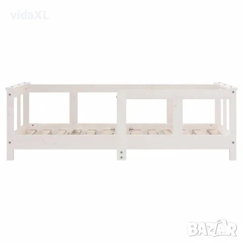 vidaXL Рамка за детско легло, бяла, 70x140 см, бор масив, снимка 5 - Бебешки легла и матраци - 56148062