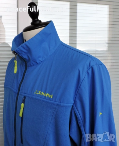 Schoffel мъжко синьо поларено яке за планина  с цип като ново, размер XL, снимка 2 - Якета - 53394369