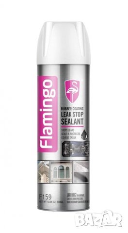 Спрей за моментално спиране на течове FLAMINGO БЯЛ, 500мл 