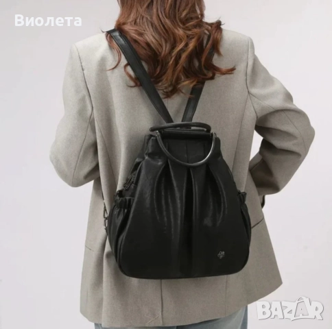 Стилна дамска кожена раница Angélica Backpack, снимка 2 - Чанти - 52865683