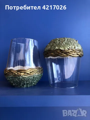 Ръчно декорирани чаши за уйски, снимка 3 - Чаши - 47345626