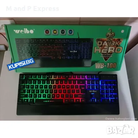 214 Геймърска клавиатура Weibo WB-100 Dark Hero, снимка 2 - Друга електроника - 49561648