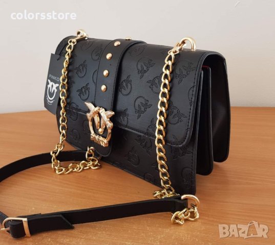 Луксозна Черна чанта Pinko/SG56P, снимка 4 - Чанти - 32045665