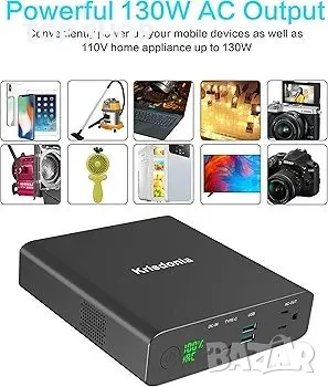Преносимо зарядно за лаптоп Krisdonia с контакт за променлив ток  27000mAh 130W, снимка 4 - Друга електроника - 48764105