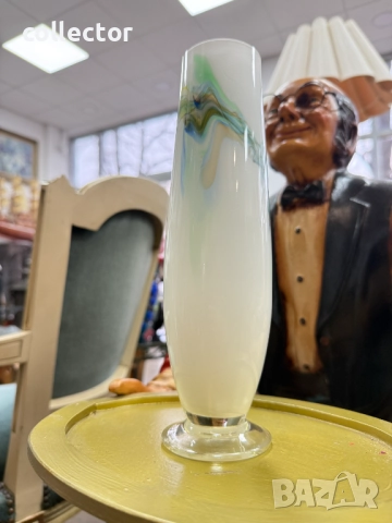 Елегантна ваза от многоцветно стъкло. №7697, снимка 5 - Антикварни и старинни предмети - 52687432