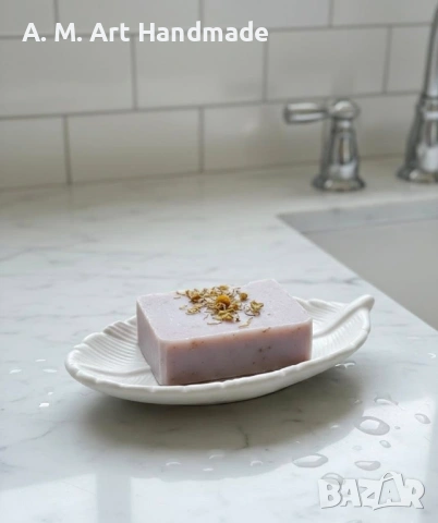 🌿 Дизайнерска Сапунерка „Листо“ – Природа в Банята 🍃, снимка 4 - Декорация за дома - 53384998