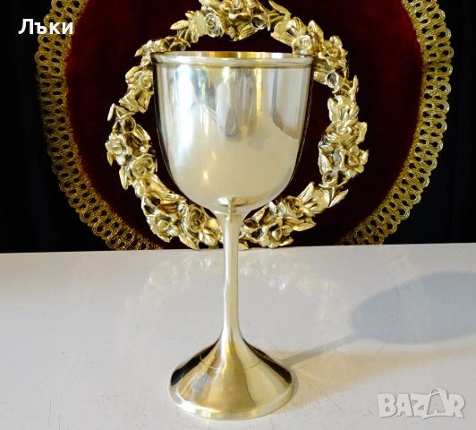 Висока бронзова чаша за вино 160 мл. 