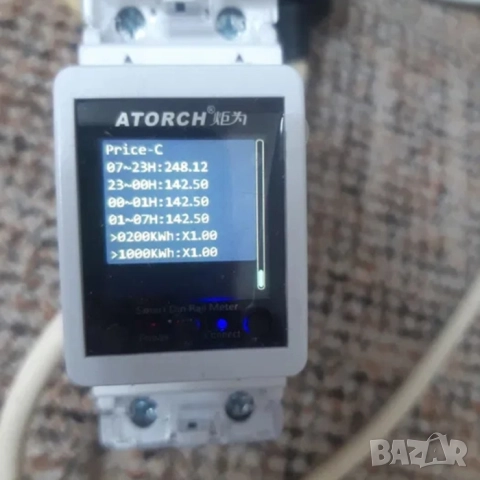 Двутарифен WiFi смарт електромер с TFT LCD дисплей | Предпазител 100A, снимка 9 - Друга електроника - 39870767