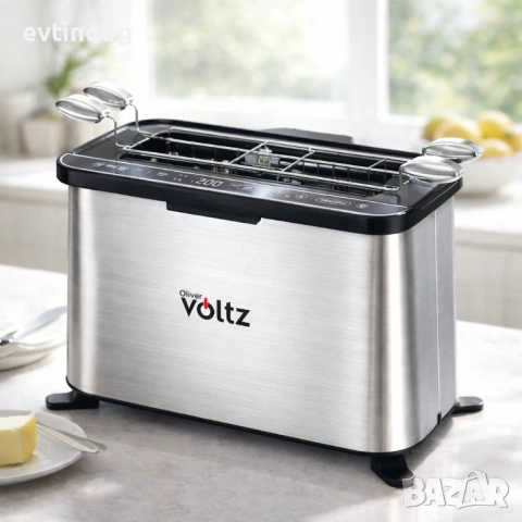 Мултифункционален уред за готвене 4 в 1, Oliver Voltz, 1700W, Тостер, Грил/Парти грил, Фурна, BBQ, снимка 2 - Тостери - 53782164