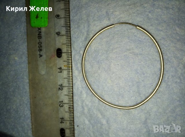 ГОЛЯМА СТАРА СРЕБЪРНА РЕТРО ОБЕЦА Тип ОБРЪЧ РЪЧНА ИЗРАБОТКА 40062