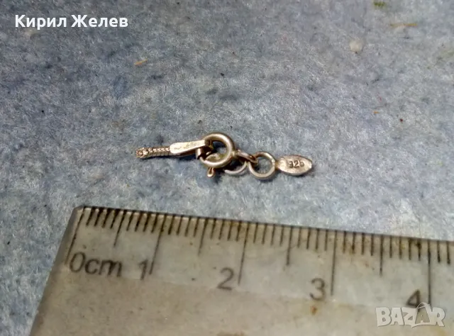 СТАРА СРЕБЪРНА ЗАКОПЧАЛКА За КОЛИЕ ВЕРИЖКА ГРИВНА СРЕБРО 925 ITALY КАРАБИНКА За СИНДЖИР 49909, снимка 5 - Други - 49147333