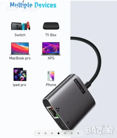 Интернет адаптер, снимка 2 - Мрежови адаптери - 48784989