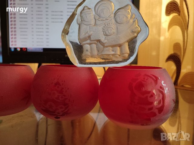 стъклен свещник, снимка 6 - Декорация за дома - 39559628