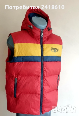 Replay Milano Hooded Down Vest Mens Size S / M ОРИГИНАЛ Мъжки Пухен Елек!, снимка 13 - Якета - 52775766