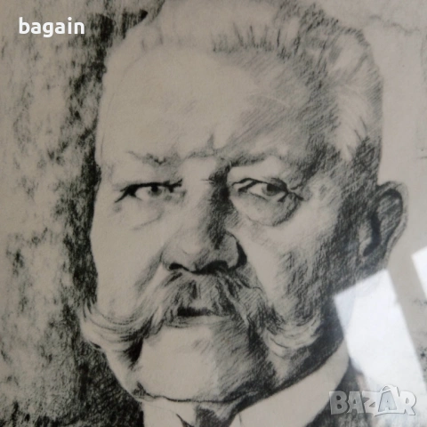 Сигниран портрет на маршал Хинденбург., снимка 2 - Антикварни и старинни предмети - 53689847