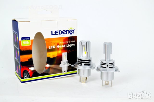 Диодни крушки ЛЕД LED к-т H4 44W 4000Lm 9-32V, снимка 2 - Аксесоари и консумативи - 40774715