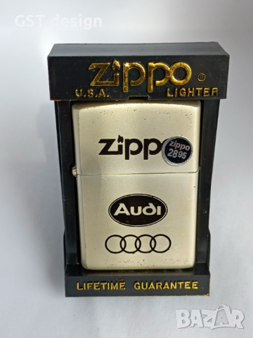 Стара запалка Zippo Audi Ауди 1996 Рядка, снимка 1 - Антикварни и старинни предмети - 36160530