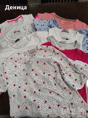 Лот летни блузки, потници и ризки за момиче, размер 128