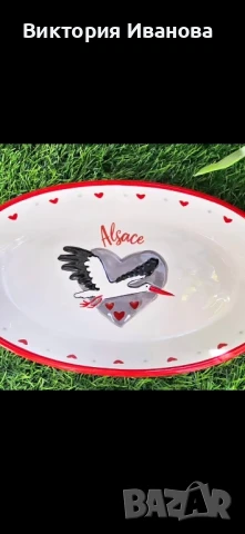 Плато и салфетник Франция, снимка 3 - Антикварни и старинни предмети - 51356484