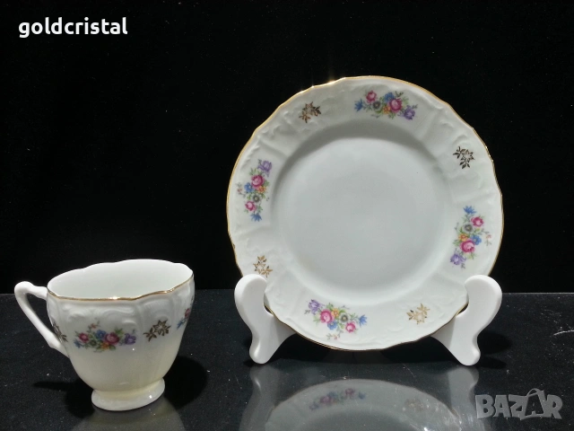 Чехословакия фин порцелан чаша за кафе чай , снимка 3 - Антикварни и старинни предмети - 53226169