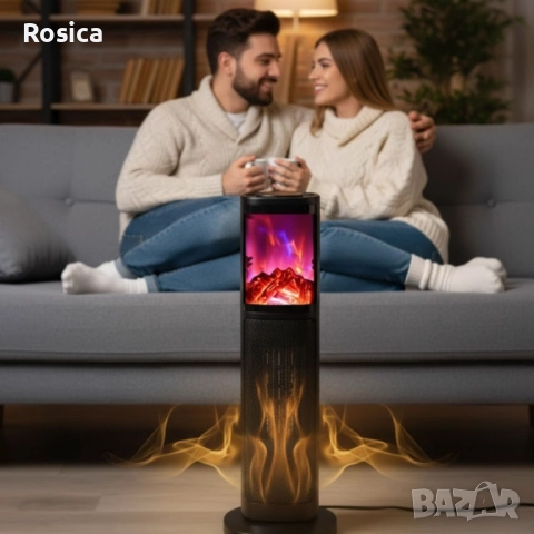 Вентилаторна PTC керамична печка Rosberg R51970IF, 2000W, 2 степени, Защита 55R51970IF