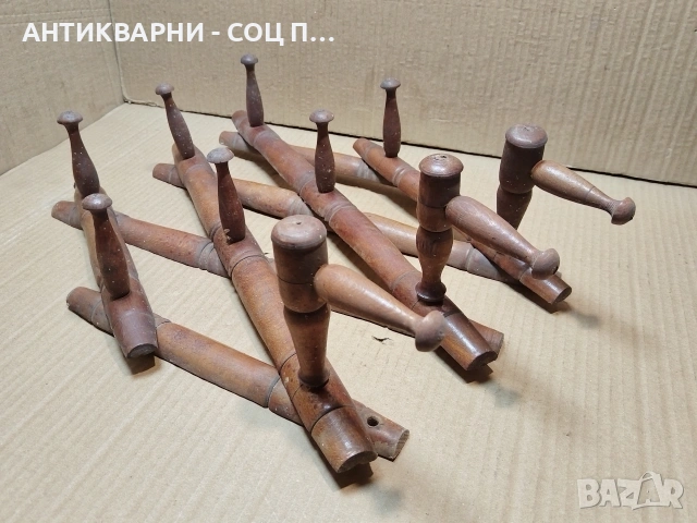 Стара Соц Дървена Сгъваема Закачалка. / НОМЕР 1677., снимка 2 - Антикварни и старинни предмети - 53782188