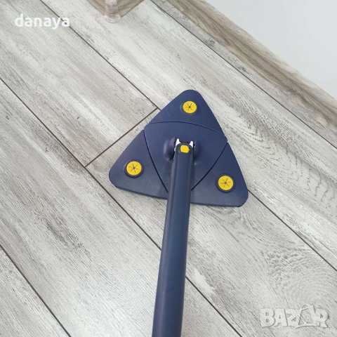 3968 Триъгълен моп подочистачка с отцеждащ механизъм, снимка 6 - Мопове, кофи, четки и метли - 41956934