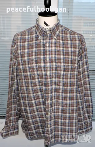 Gant Maine Twill Mens Multicolour Long Sleeve Plaid Checked Casual Shirt Size XL, снимка 1 - Ризи - 47644259