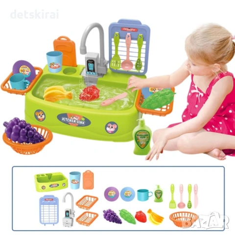 Голяма детска мивка с течаща , снимка 5 - Кукли - 53534113