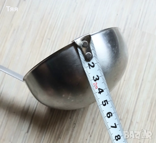 Голям неръждаем черпак , снимка 3 - Форми - 52372516