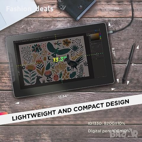 Нов таблет ViewSonic ID1330 13.3" Full HD Дисплей за Рисуване + Стилус писалка, снимка 5 - Таблети - 42531177