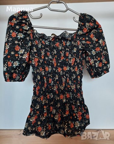 Флорална блуза, снимка 1 - Тениски - 41420032