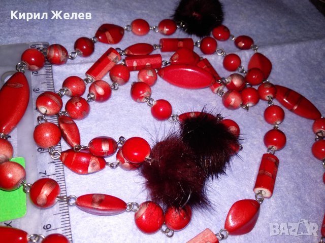 МНОГО КРАСИВА РЕТРО АРТ ОГЪРЛИЦА с ПУХЧЕТА ГЕРДАН КОЛИЕ 24789, снимка 5 - Колиета, медальони, синджири - 39141557