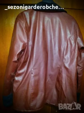 ☔Дамско топло кожено яке за работа с подплата-Л,ХЛ☔, снимка 4 - Якета - 47651316