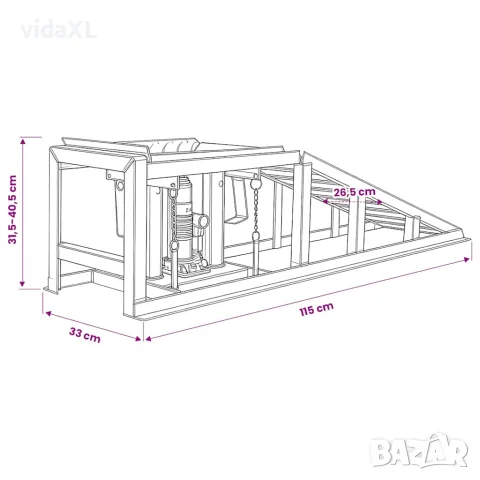 vidaXL Рампи за ремонт на коли, 2 бр, червени, стомана, снимка 5 - Аксесоари и консумативи - 56146261