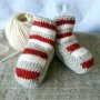 Раирани мерино чорапки, снимка 1 - Бебешки чорапи - 41758019