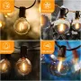 AUOPLUS Led крушки,15M G40 Patio String Lights с 25 нечупливи димируеми LED пластмасови круш, снимка 5