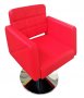 Фризьорски стол Afrodita - S73 - червен/черен