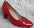 Обувки на ток, червени, код 687/ББ2/35, снимка 1 - Дамски обувки на ток - 38837305