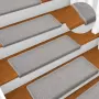 vidaXL Изтривалки за стълби 15 бр. 65x21x4 см светлосиви с правоъгълен кант, снимка 2