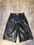 Нови кожени черни под колената елегантни панталони , снимка 3