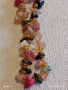 Герданче скъпоценно колие от натурални цветни камъчета ахат и мъниста 52288, снимка 2