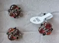 Сребърен комплект с естествен Гранат и черен шпинел, снимка 5