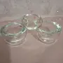 Сет Стъклени Свещници 3 броя , снимка 2