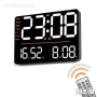 LED стенен часовник X6636 с време,седмица,температура,влажност+дистанц , снимка 4