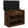 vidaXL Пейка за обувки, опушен дъб, 62x32x50 см, инженерно дърво, снимка 9