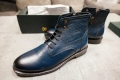 Мъжки кожени боти от естествена кожа - 44 номер (тъмно сини) Ducavelli, снимка 8