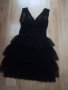 Елегантна черна рокля, размер S-M, снимка 1 - Рокли - 42182795