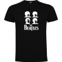Нова мъжка тениска на музикалната група The Beatles в черен цвят